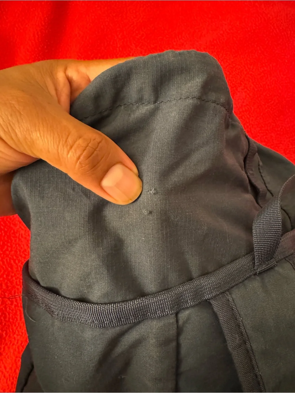 Fjallraven Navy Roll-Top Backpack with Leather Patch